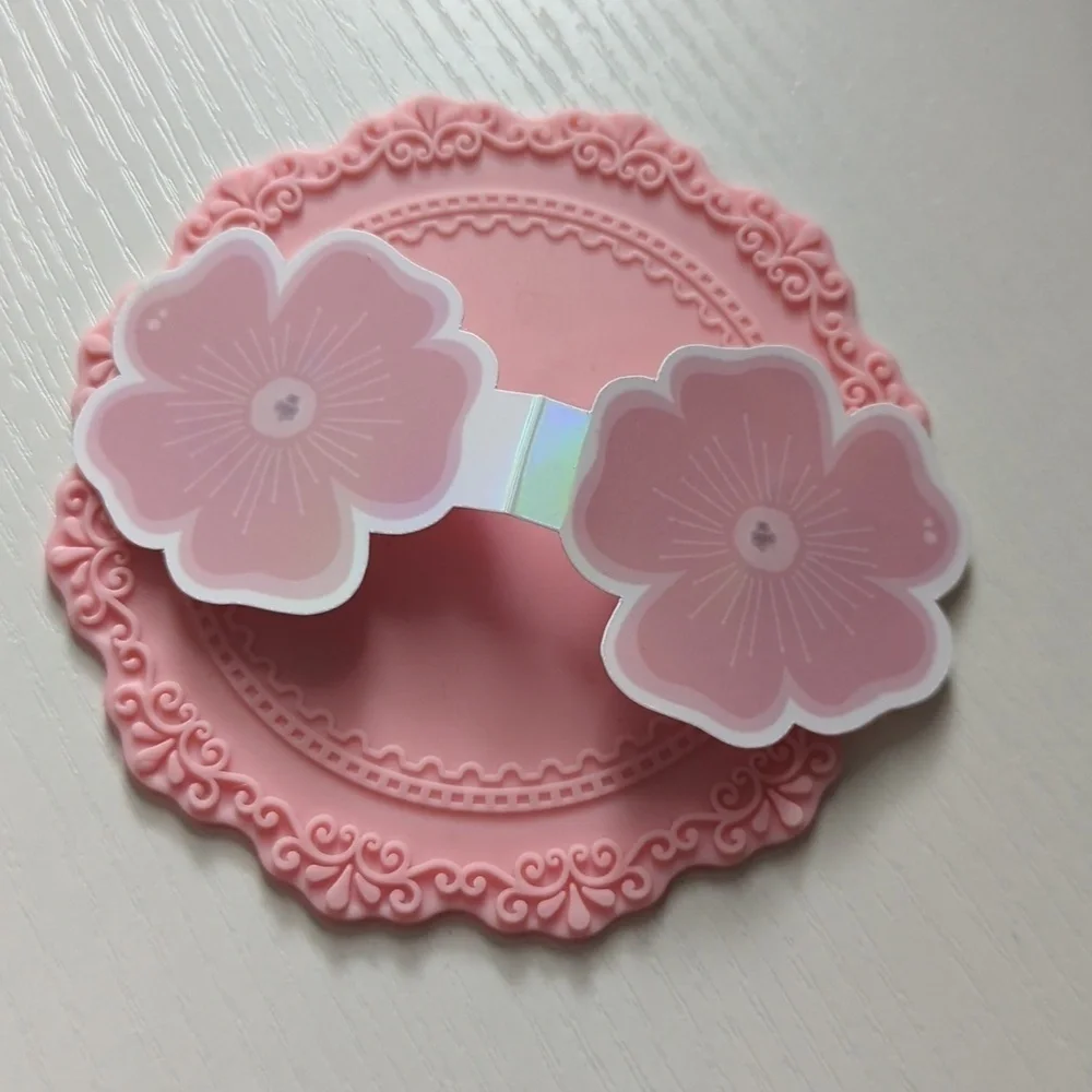 Magnetic Bookmark Holographic Flower Handmade Bookish Booklover